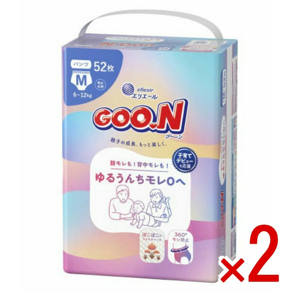 【2点まとめ買い】グーン ゆるうんちモレ0へ パンツ Mサイズ × 2点　 【送料込み】 ＃4902011124347