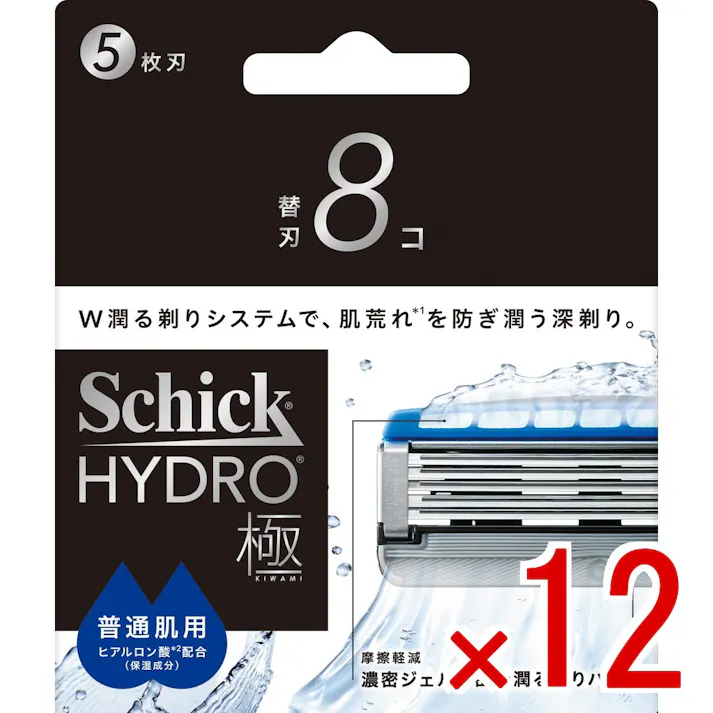 【ケース販売】シック ハイドロ極 普通肌 替刃 × 12点 【送料込み】 #4891228320553