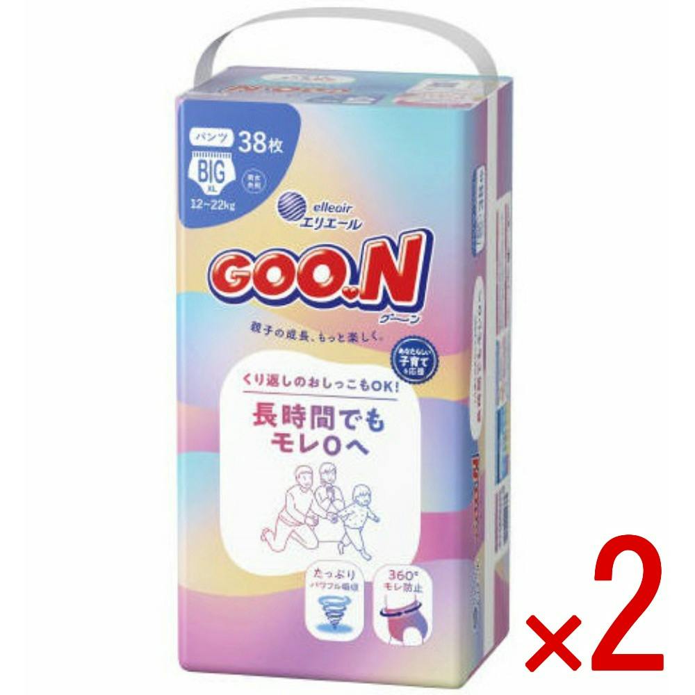 【2点まとめ買い】グーン 長時間でもモレ0へ パンツ BIGサイズ × 2点　 【送料込み】 ＃4902011124361