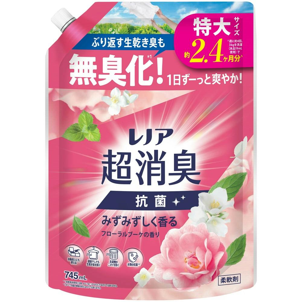 レノア超消臭みずみずしく香るフローラルブーケの香りつめかえ用特大サイズ × 1点　 【送料込み】 ＃4987176353610