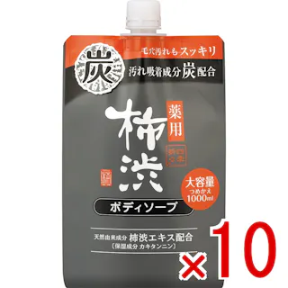 【ケース販売】四季折々 薬用 柿渋ボディソープ 炭配合 詰替 大容量 × 10点 【送料込み】 #4513574044920