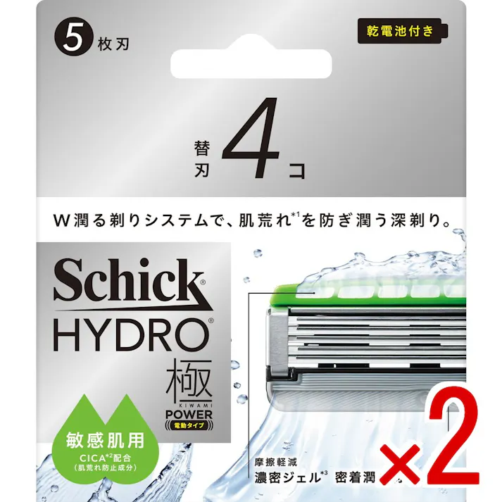 【2点まとめ買い】シック ハイドロ極パワー 敏感肌 替刃 × 2点 【送料込み】 #4891228320652