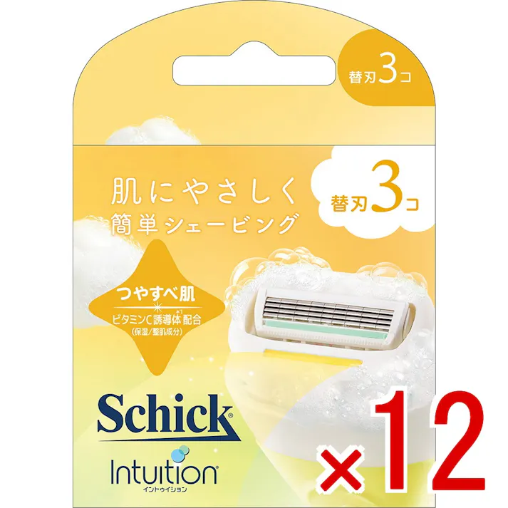 【ケース販売】シック イントゥイション つや肌 替刃 × 12点 【送料込み】 #4891228320973