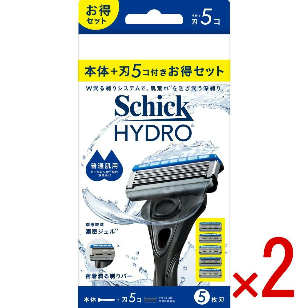 【2点まとめ買い】シック ハイドロ 普通肌 コンボパック（本体＋刃5コ） × 2点　 【送料込み】 ＃4891228320430