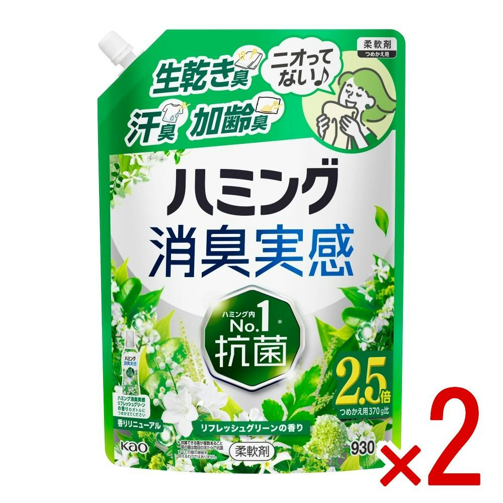 【2点まとめ買い】ハミング消臭実感 リフレッシュグリーンの香り つめかえ用 × 2点　 【送料込み】 ＃4901301463371