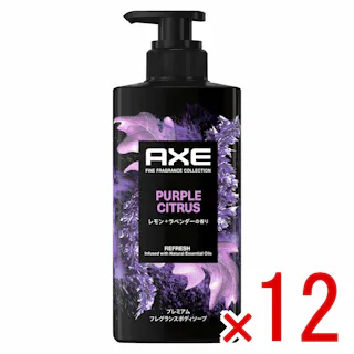 【ケース販売】アックス プレミアムフレグランス ボディソープ パープルシトラス ポンプ × 12点 【送料込み】 #4902111782447