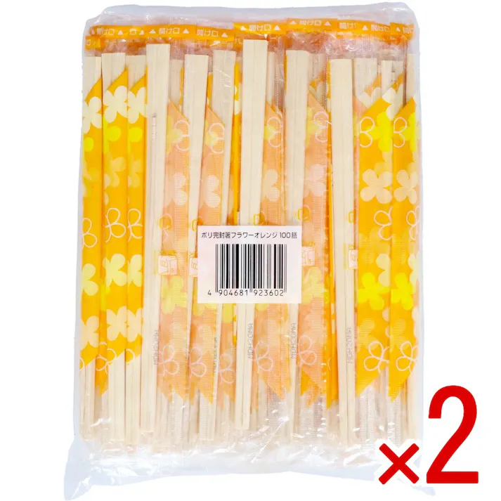 【2点まとめ買い】アスペン ポリ完封箸フラワーオレンジ × 2点 【送料込み】 #4904681923602