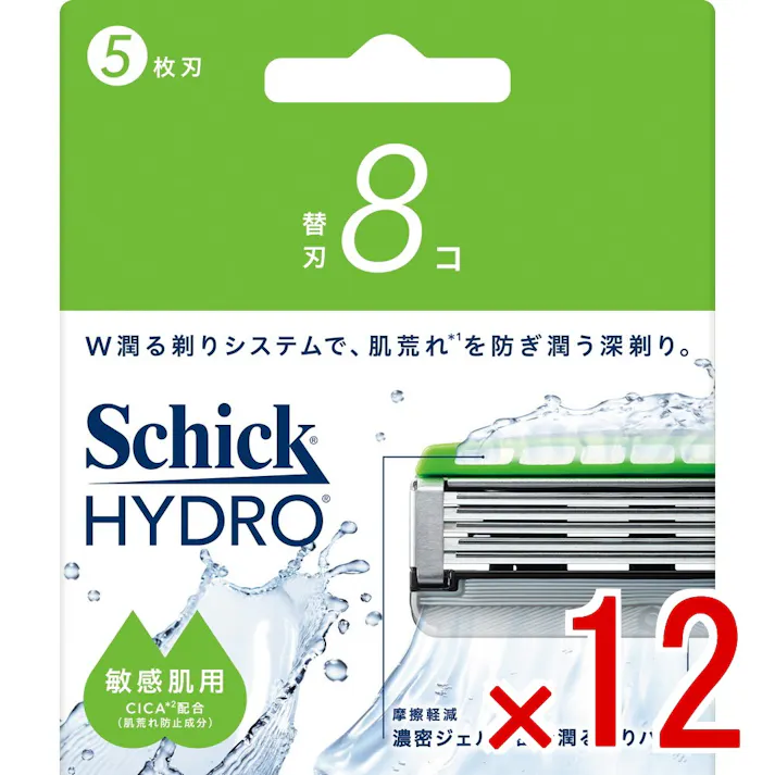 【ケース販売】シック ハイドロ 敏感肌 替刃 × 12点 【送料込み】 #4891228320508