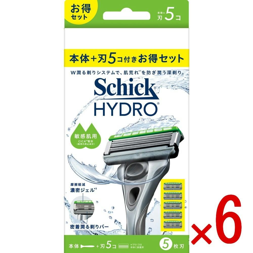 【ケース販売】シック ハイドロ 敏感肌 コンボパック（本体＋刃5コ） × 6点　 【送料込み】 ＃4891228320485