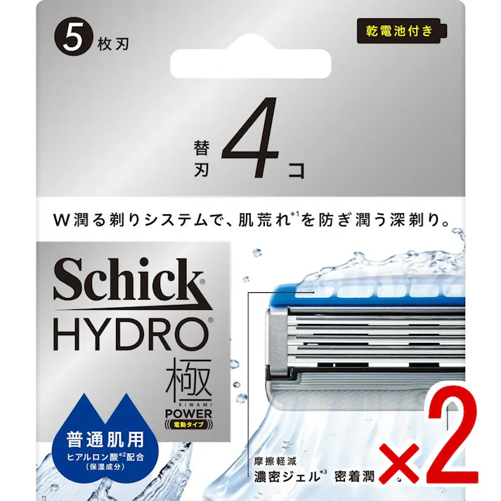 【2点まとめ買い】シック ハイドロ極パワー 普通肌 替刃 × 2点 【送料込み】 #4891228320638