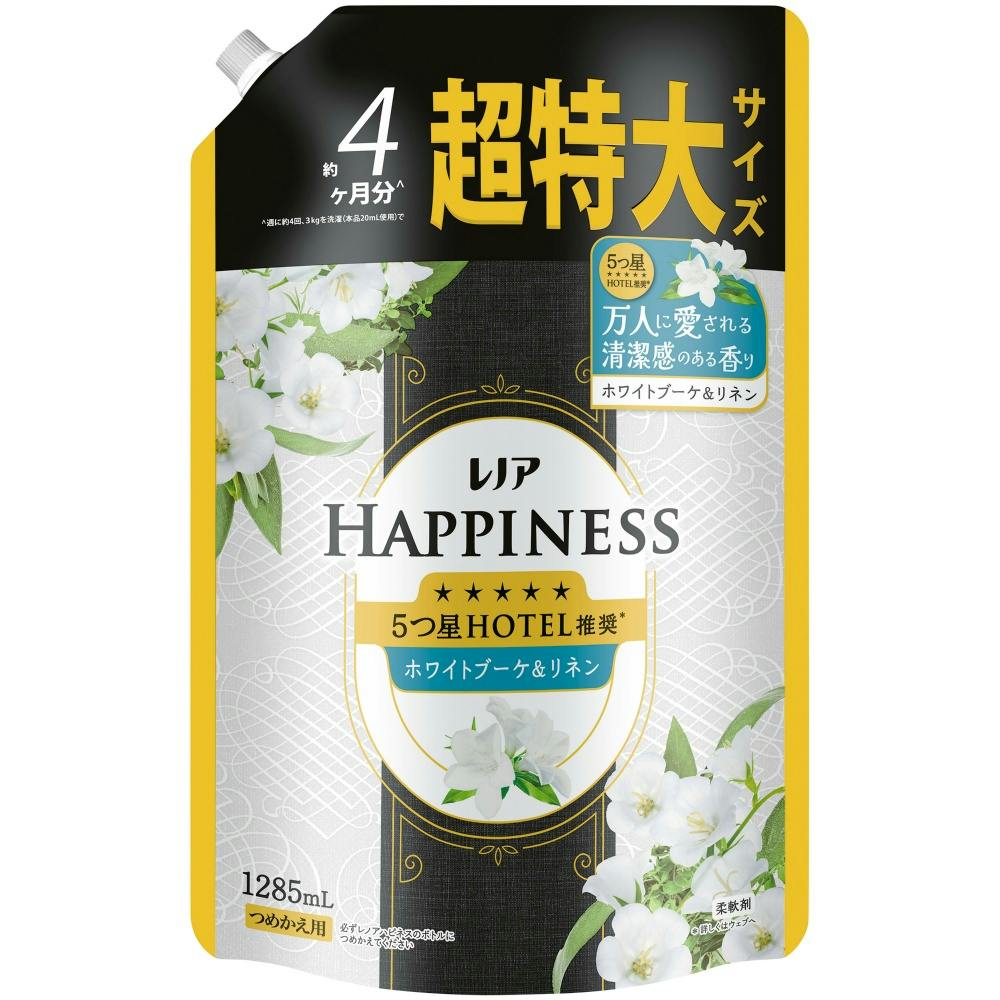 レノアハピネス夢ふわタッチホワイトブーケ＆リネンの香り詰替用超特大サイズ × 1点　 【送料込み】 ＃4987176350367
