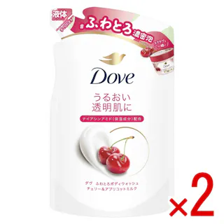 【2点まとめ買い】ダヴ ふわとろボディウォッシュ チェリー&アプリコットミルク つめかえ用 × 2点 【送料込み】 #4902111783864