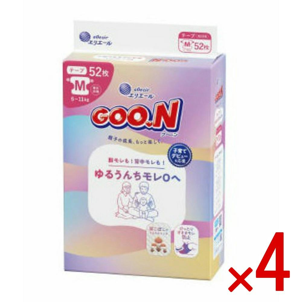 【ケース販売】グーン ゆるうんちモレ0へ Mサイズ × 4点　 【送料込み】 ＃4902011124316