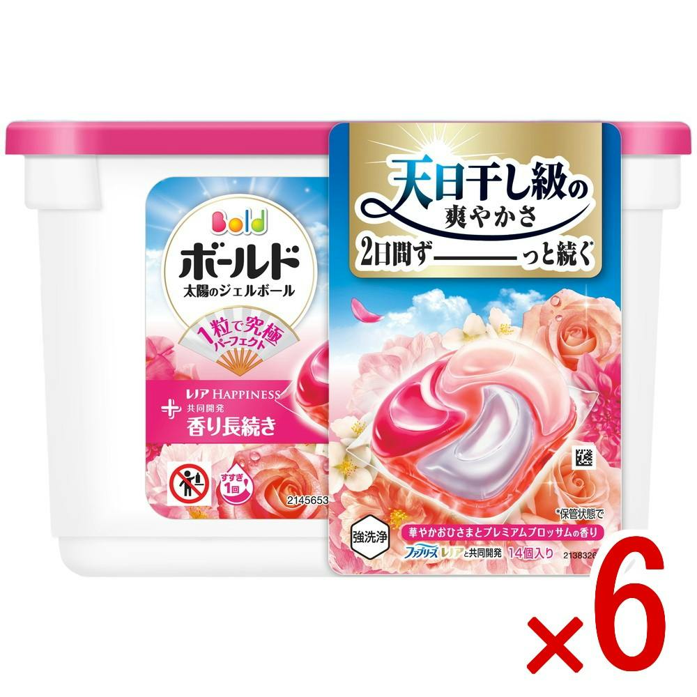 【ケース販売】ボールドジェルボール4D華やかおひさまとプレミアムブロッサムの香り本体 × 6点　 【送料込み】 ＃4987176362919