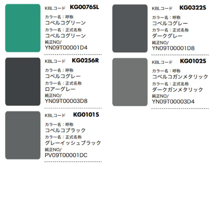 2本 KG0102S コベルコ コベルコガンメタリック 正式名称:ダークガンメタリック 純正No/ YN09T00003D4 建設機械用 KBL製 補修 スプレー 塗料 ラッカー 300ml 建機 ユンボ バックホ 等