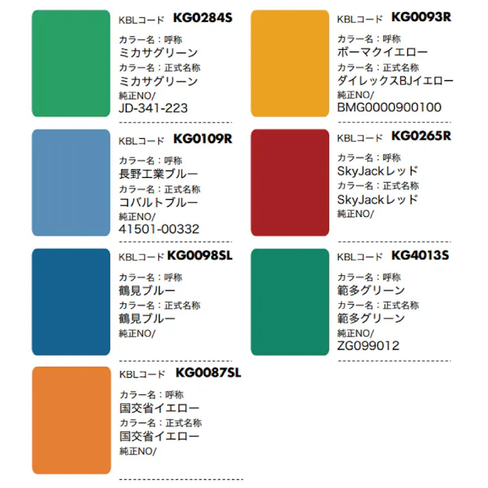 2本 KG0093R ボーマク ボーマクイエロー 正式名称:ダイレックスBJイエロー 純正No/ BMG0000900100 建設機械用 KBL製 補修 スプレー 塗料 ラッカー 300ml 建機 ユンボ バックホ 等
