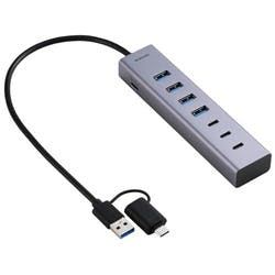 USB Type-C(TM)変換アダプター付き USBハブ(7ポート/USB 5Gbps