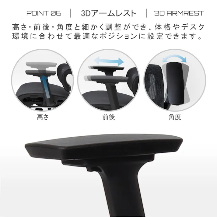 多機能ハイバックチェア BK ブラック 【送料込み】 #krso