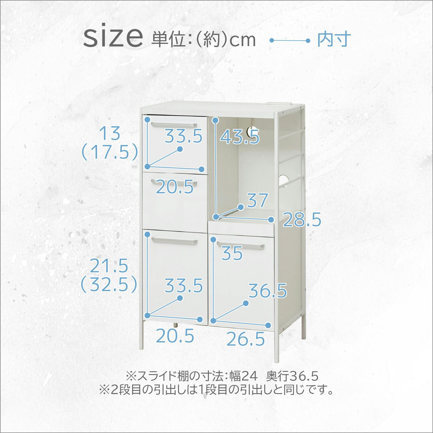 NEWアート食器棚60-100（鏡面ホワイト） 【送料込み】 #krso