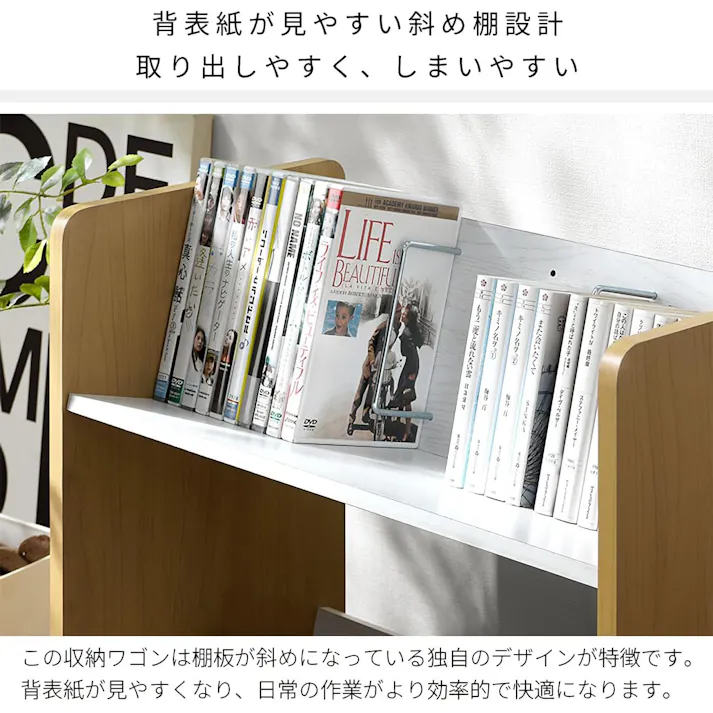ワイエムワールド ファイルワゴン 2段 キャスター付き 幅55×奥行29.5×高さ65 木製 書類収納 ヴィンテージ 00-348