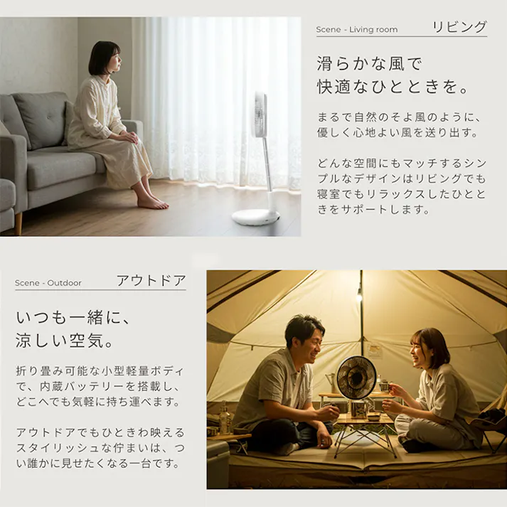 扇風機 DCモーター 静音 16枚羽根 折りたたみ 充電式 リモコン フロアファン サーキュレーター アウトドア