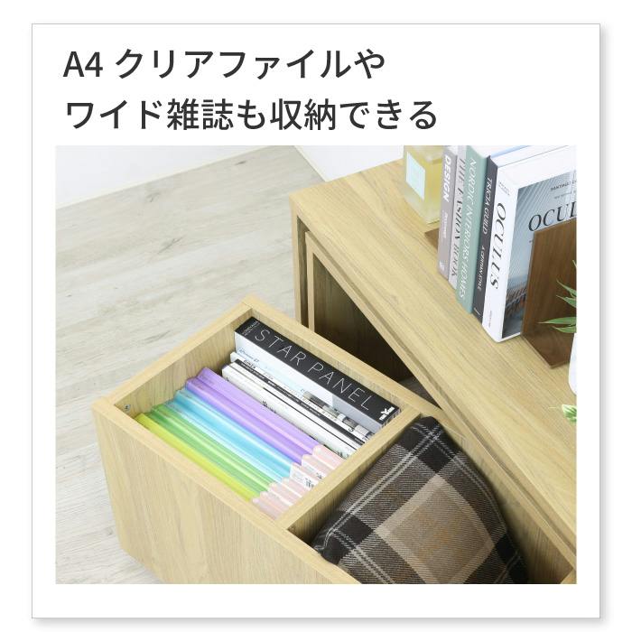 収納ワゴン付き ローデスク ネストテーブル 3点セット パソコンデスク