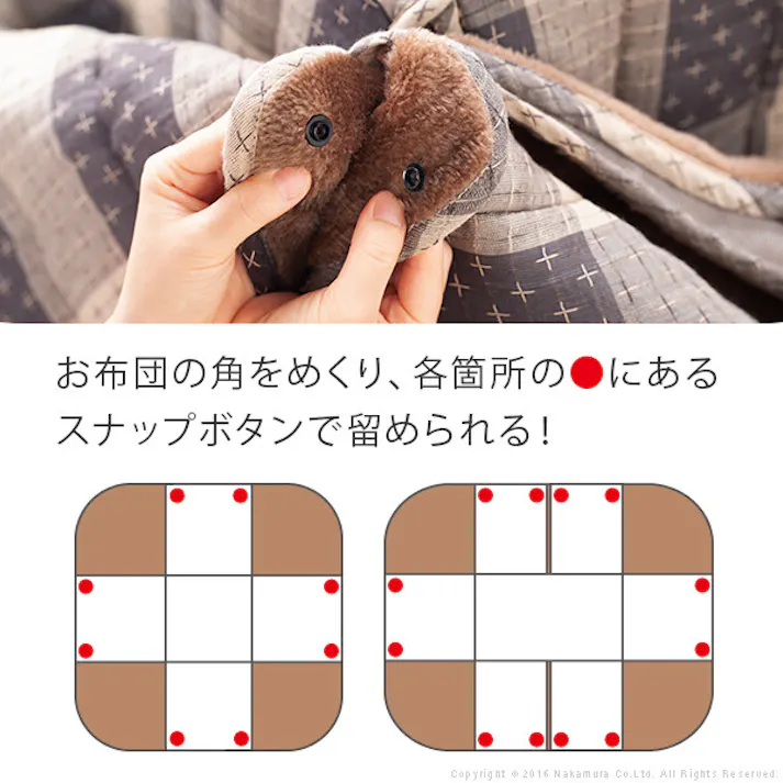 省スペースお手入れラクラクダイニングこたつ用掛布団-ブランチ 150x90cmこたつ用(310x250cm) ブランチ 【送料込み】 #nkmr