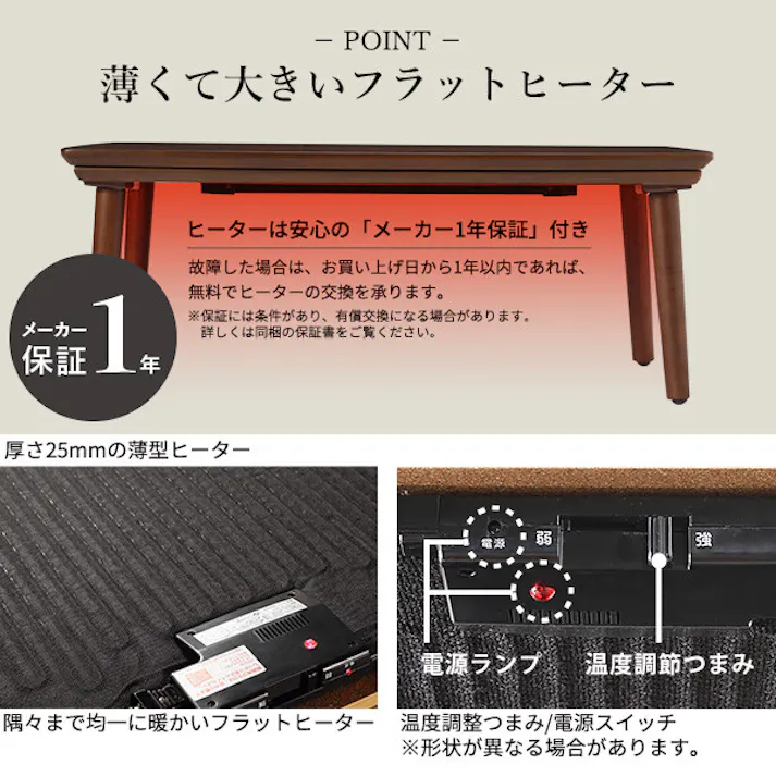 ソファで使えるフラットヒーターこたつ-ブエノ 105x55cm SAI 彩 ブエノ 【送料込み】 #nkmr