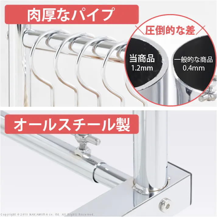 押入れ伸縮頑丈ハンガー 〔ポルタ〕 一間用(幅111~181cm) ポルタ 【送料込み】 #nkmr