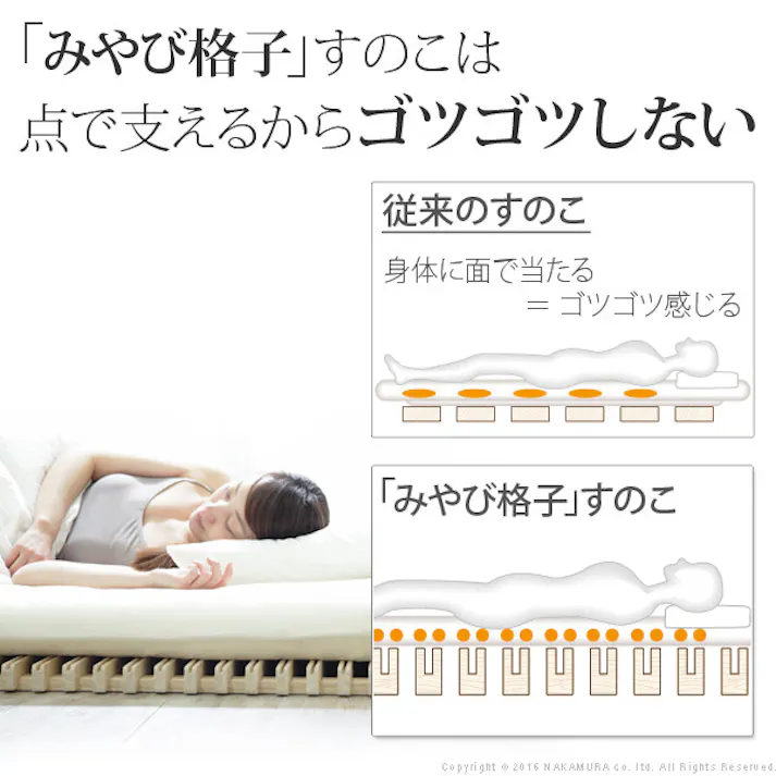 1秒で簡単布団干し!アシスト機能付き「みやび格子」すのこベッド 〔エアライズ〕 シングル エアライズ 【送料込み】 #nkmr