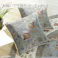 イタリア製ジャガード織りクッション付き1個-イスタ45x45cm/色:グレージュ 【送料込み】 #nkmr