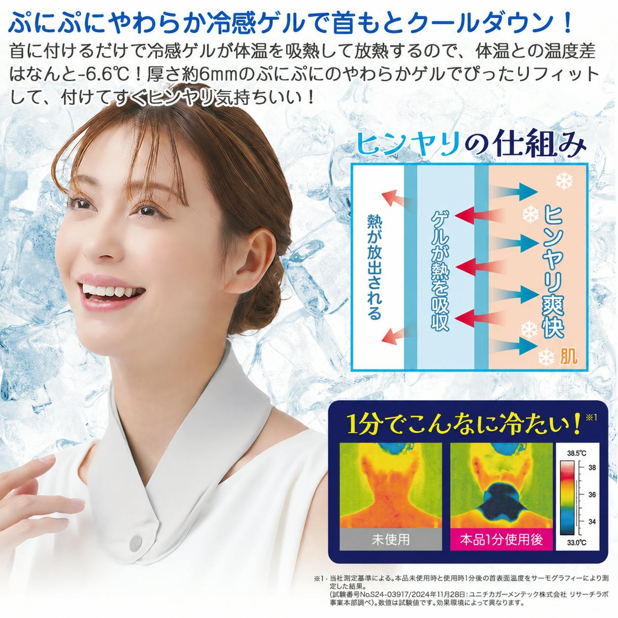 エコクール ゲルネックバンド グレー】 ちあふる 冷感ゲル ネック