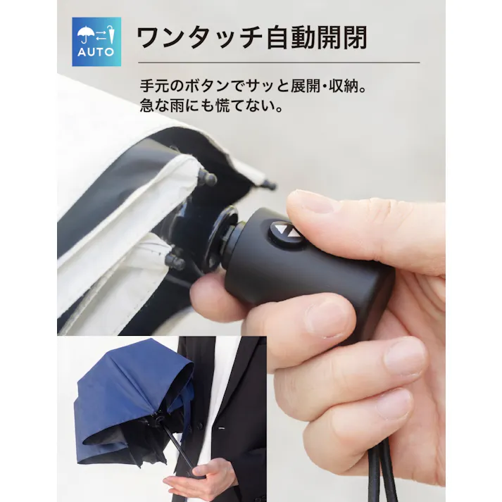 【暑さ対策セール!4680円→4180円】【送料無料最短翌日出荷!】日傘 形状記憶 折りたたみ傘 【3秒収納・完全遮光】UVカット100% 遮熱-15℃ UPF50+ 梅雨対策 晴雨兼用 自動開閉 軽量 アイボリー