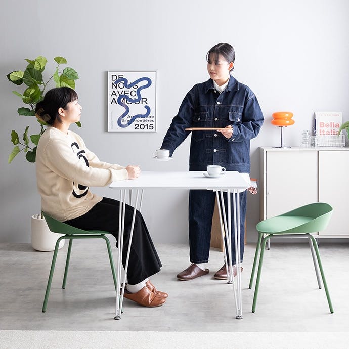 3点セット】Studio 幅75cm ダイニングテーブル+ダイニングチェア2脚