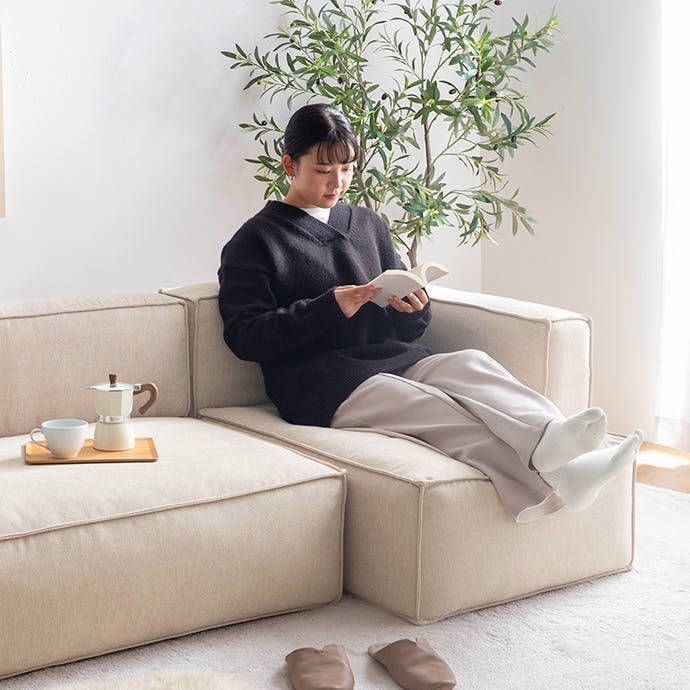単品】カウチソファ／色：グレー 【送料込み】 #iina | ソファー