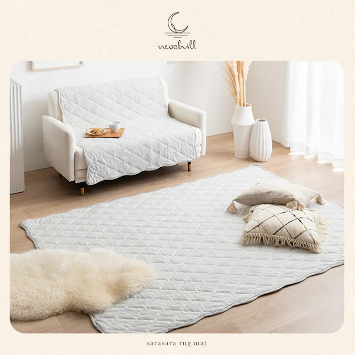 【長方形:140cm×190cm】Neochill sarasara ラグ/色:グレー ソファカバー ベッドカバー フローリング マルチカバー 薄手タイプ パイル地 タオル地 【送料込み】 #iina