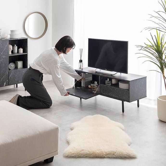 テレビ台 幅100cm 大理石柄 収納付き 北欧 マーブルホワイト Ellis 幅100cm】Ellis 大理石柄テレビ台／色：マーブルホワイト 【送料込み