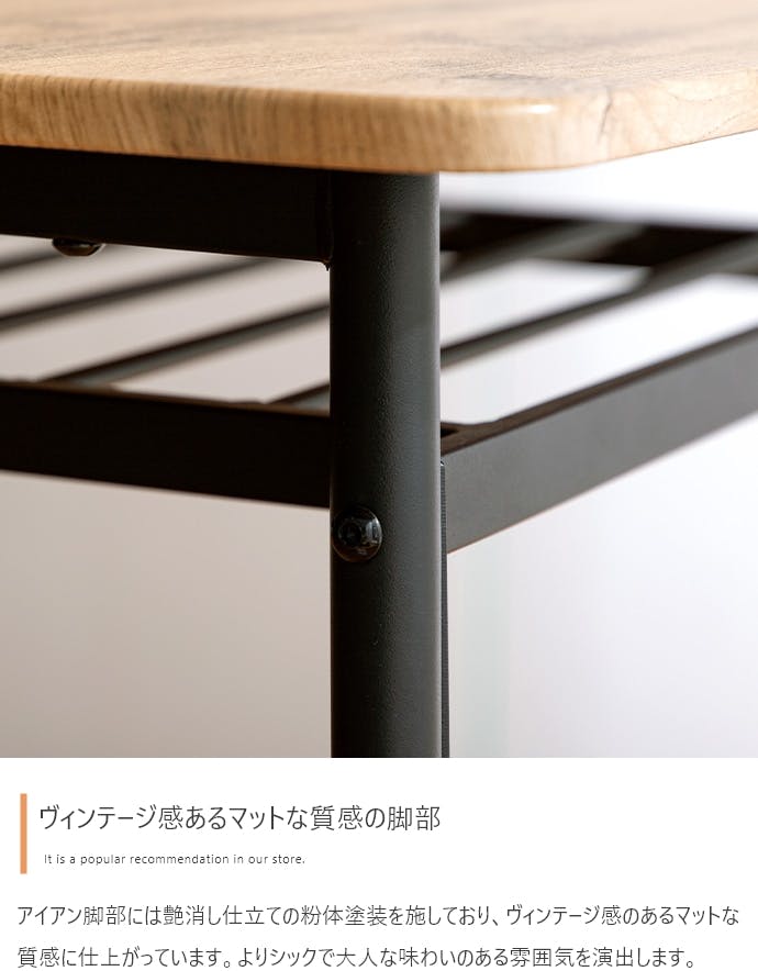 3点セット】Roly 幅70cm ダイニングテーブル+チェア2脚／色：ホワイト