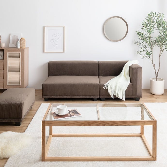単品】Sucre コーナーソファ／色：ベージュ 【送料込み】 #iina