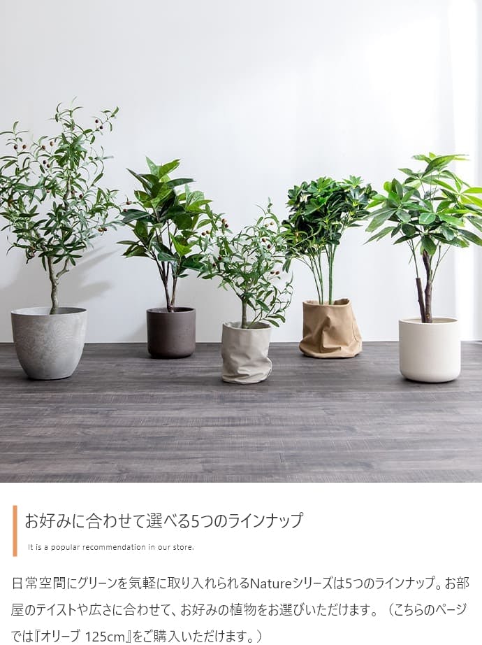 人工観葉植物 約220cm グリーン 高さ125cm】Nature 光触媒人工観葉植物 オリーブ／色：グリーン 【送料