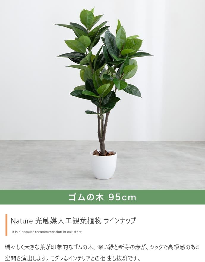 高さ90cm】Nature 光触媒人工観葉植物 カポック／色：グリーン 【送料