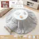 【円形:天板 68cm】こたつ&掛け布団2点セット/色:本体:オーク×布団:アイボリー Kos こたつテーブル こたつ2点セット ナチュラルカラー コンパクトサイズ リバーシブル仕様 フランネル ファー 【送料込み】 #iina