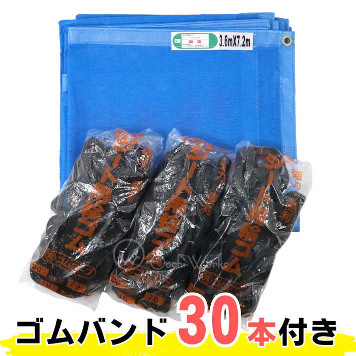 トラックネット 3.6m×7.2m ブルー 10tコンテナ 170g/m2 厚手 アームロール車 コンテナメッシュ コンテナネット 【送料無料】