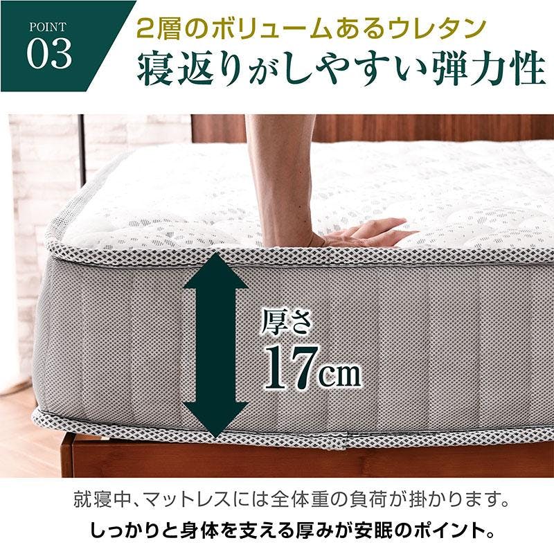ARTTOWN】圧縮 三つ折り ポケットコイル マットレス シングル グレー