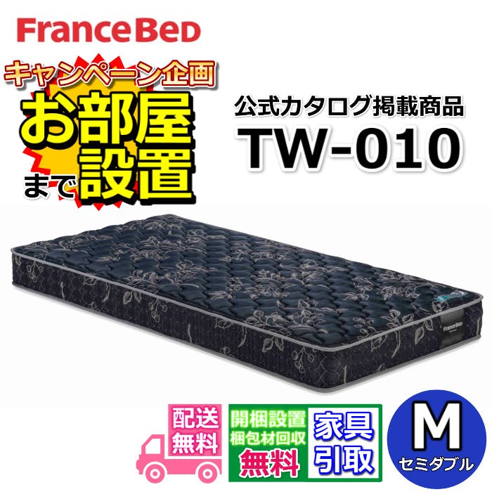 フランスベッド TW-010 【お部屋まで無料で開梱設置】 セミダブル