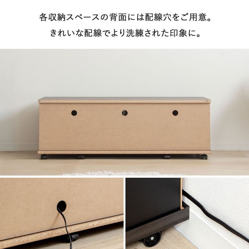 モダンテレビボード 幅140cm GD-style GD-1400H／色：アッシュグレー