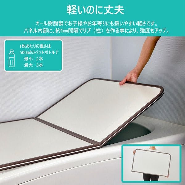 ABS樹脂製・組合せ 風呂ふたW-16 3枚組 ホワイト ミエ産業 【送料込み