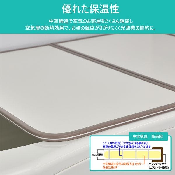 ABS樹脂製・組合せ 風呂ふたW-16 3枚組 ホワイト ミエ産業 【送料込み