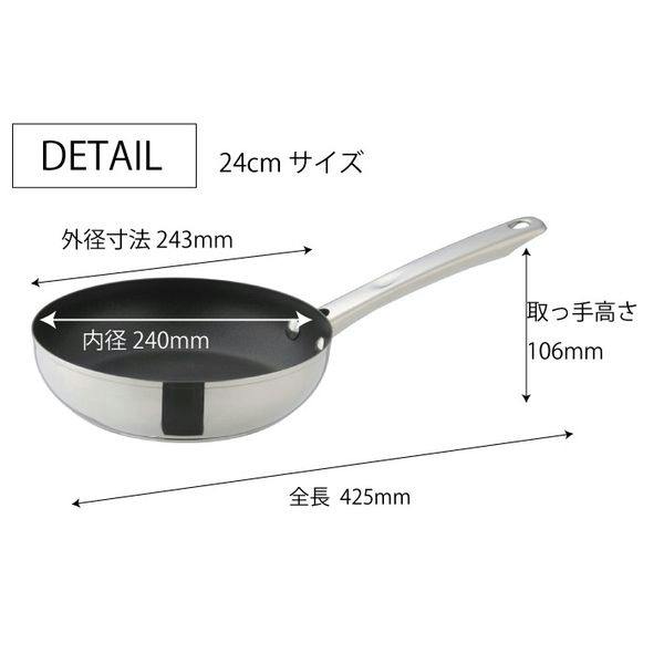 スターシェフ4 フライパン24cm 箱入 機能性を追求した、シンプルなIH