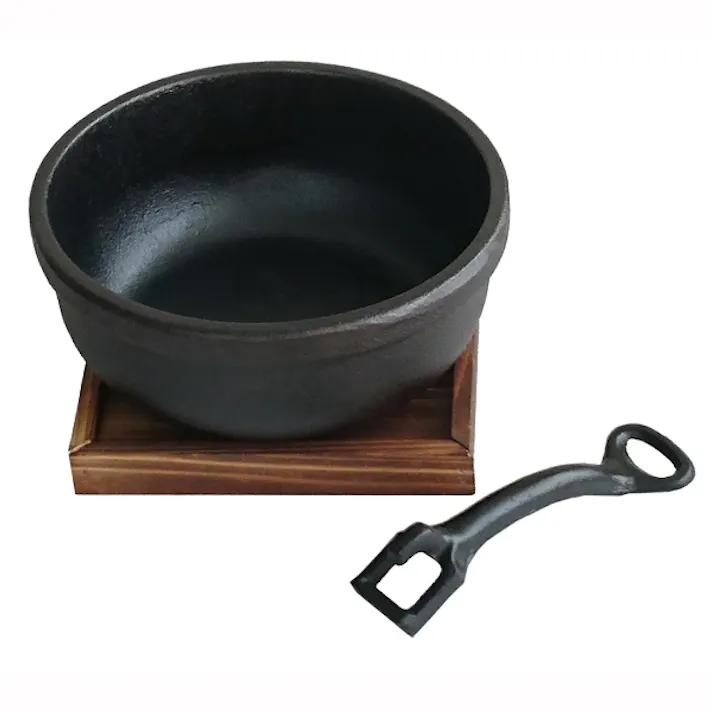鉄鋳物 IH対応 ビビンバ鍋 18cm(鍋敷とハンドル付属)イシガキ 【送料込み】